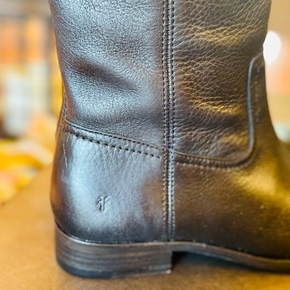 Frye NIB Cara Roper Tall Black Leather Riding Boot Size 6 With Box - Picture 6 of 16